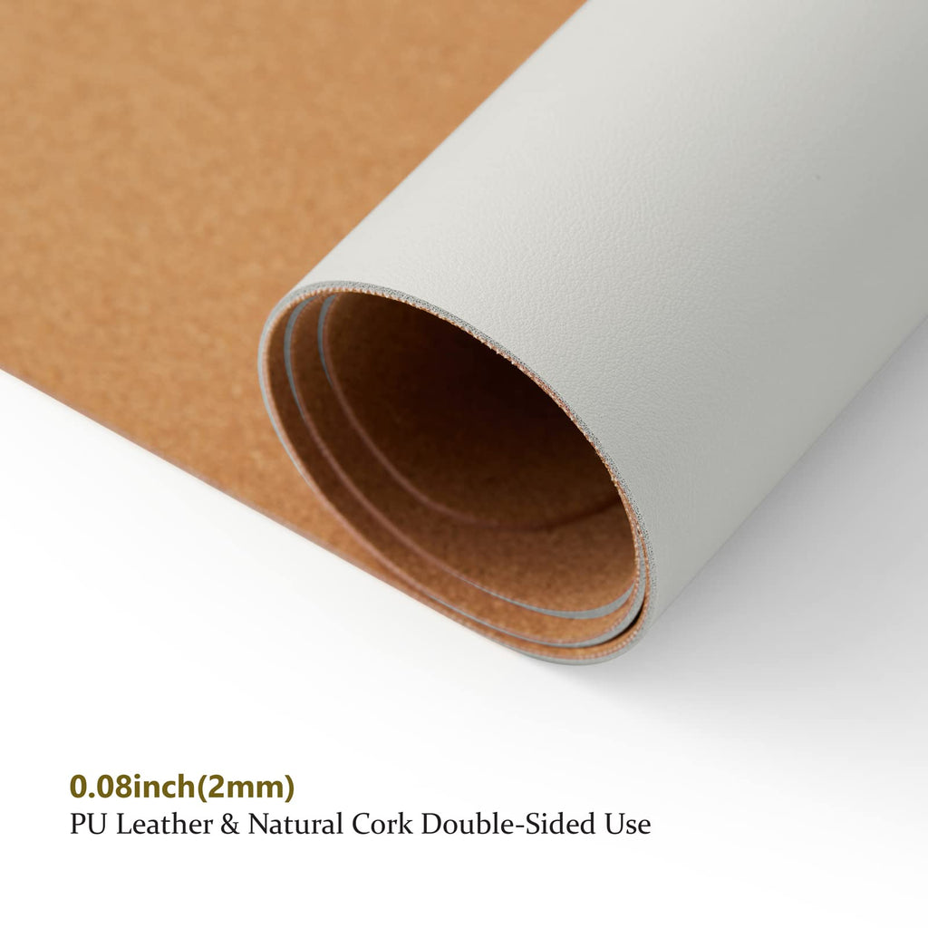 HOMIEAZICOZI Cork Desk Mat - Dual-Sided Desk Pad for Office and Home - Desk Organization and Accessories - Ideal for