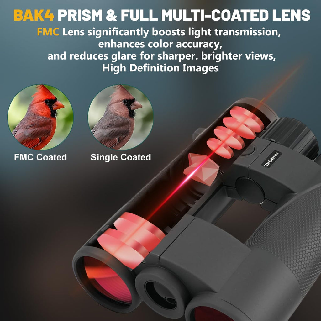YINMONE 10x42 Laser Rangefinder Binoculars for Hunting Range Finder 2500Yds