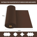 CXPSINC 54 Inch Plastic Table Cover Roll Disposable Tablecloth with Slide Cutter - Brown / 3600" x 54" (Rectangular) view 1