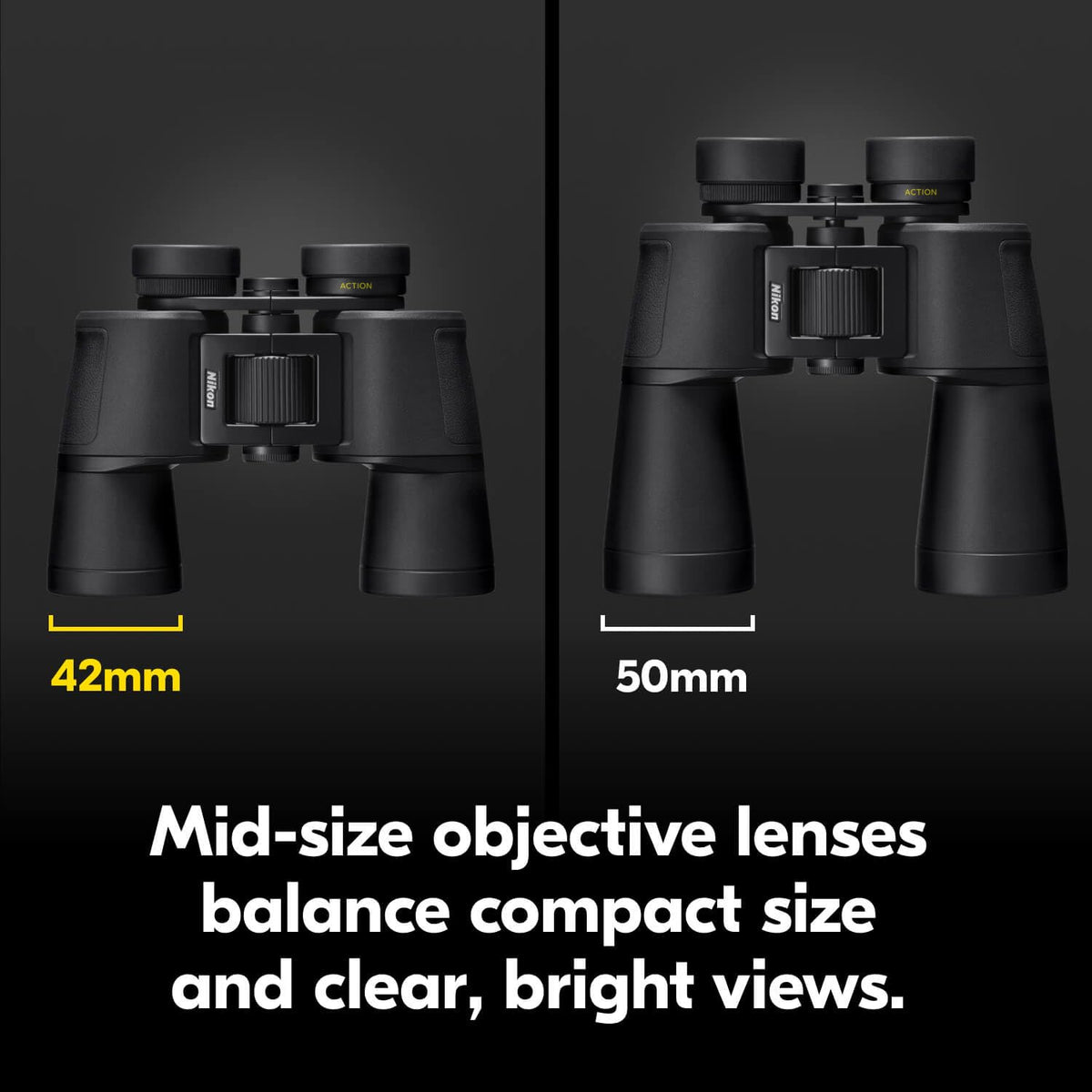Nikon Action 10x42 Binocular | Multilayer-Coated Nikon Optics, Bright, Wide View, 10x (additional view 6)