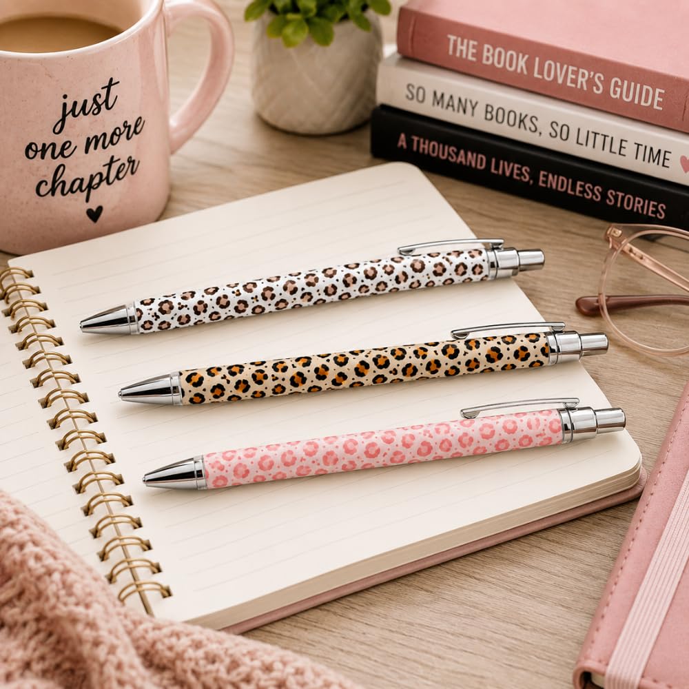 YJ PREMIUMS 6PC Ballpoint Pens - Leopard view 2