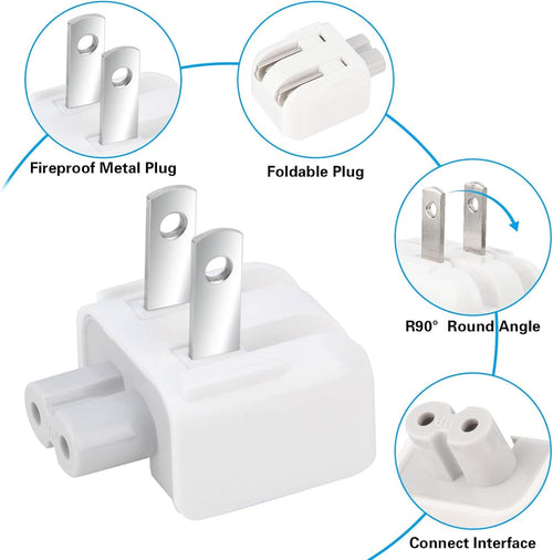 2 Pcs duckhead Adapter Mac Adapter Plug for MacBook iBook iPhone iPod Apple (additional view 1)