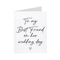 palmpaperie wedding day card. To - To my Best Friend
