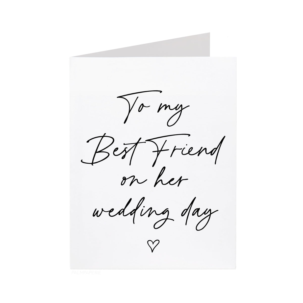 palmpaperie wedding day card. To - To my Best Friend