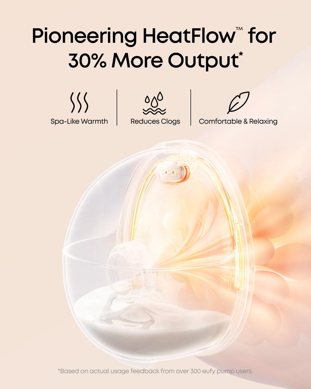 eufy Security eufy Heated Wearable Breast Pump E20, Hands-Free, App Control