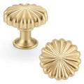 FAPUAL Cabinet Knobs Solid Drawer Pulls for Dressers - Brushed Gold / 6