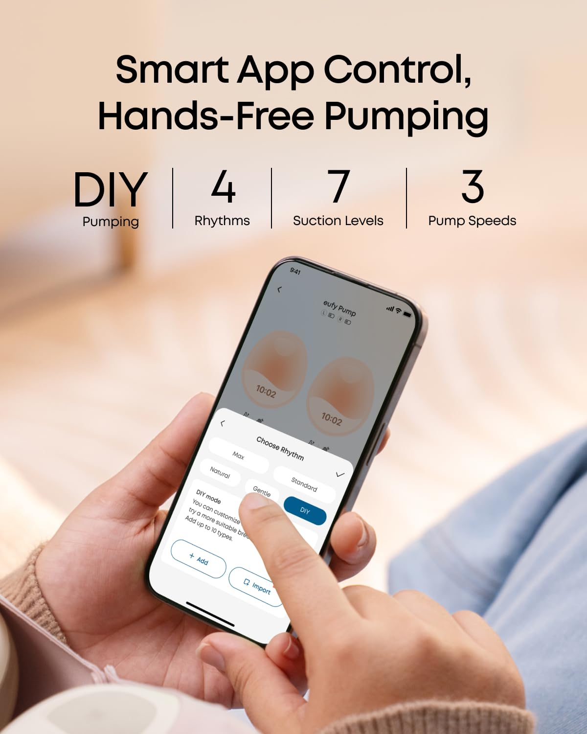 eufy Security eufy Heated Wearable Breast Pump E20, Hands-Free, App Control