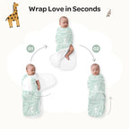 Momcozy Swaddles for Newborns, Quiet Fastener Swaddle for Infant 0-3 Months (Pack of 2)