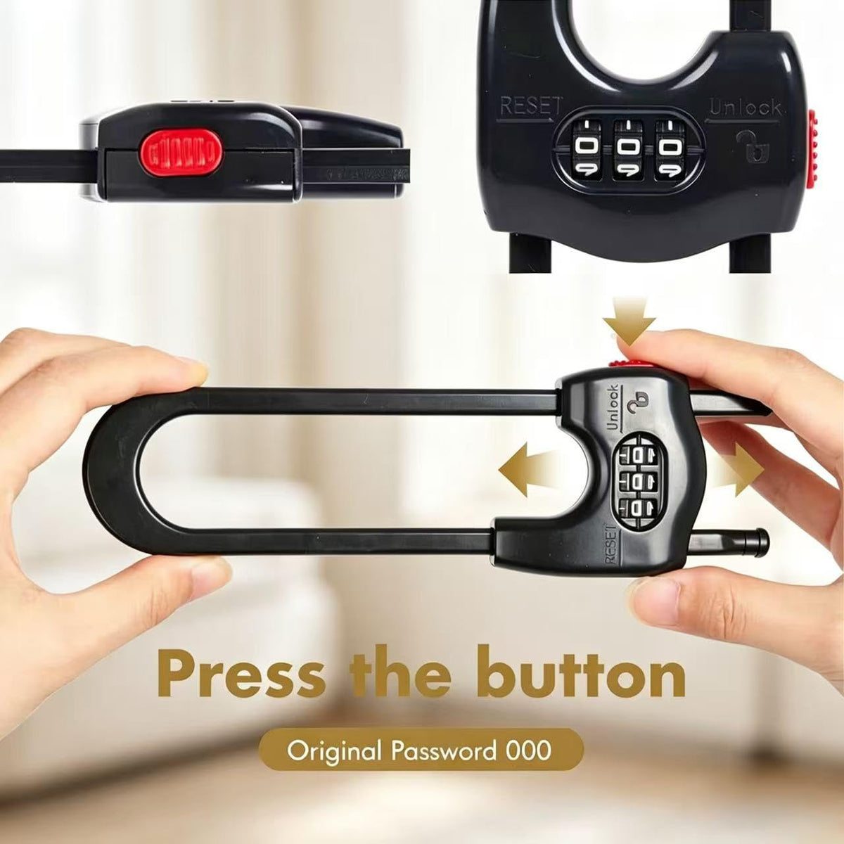 Upgrade 2 Packs Sliding Cabinet Locks - Black view 1