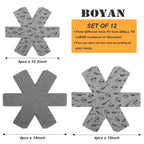 BOYAN Pot and Pan Protectors for Stacking, 12pcs & 3 Sizes, Separator Pads (Pack of 12)
