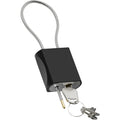 Kabinge Cable Padlock Free Adjustable Lock 3 Keys - Black-1.15ft(0.35m) / 1