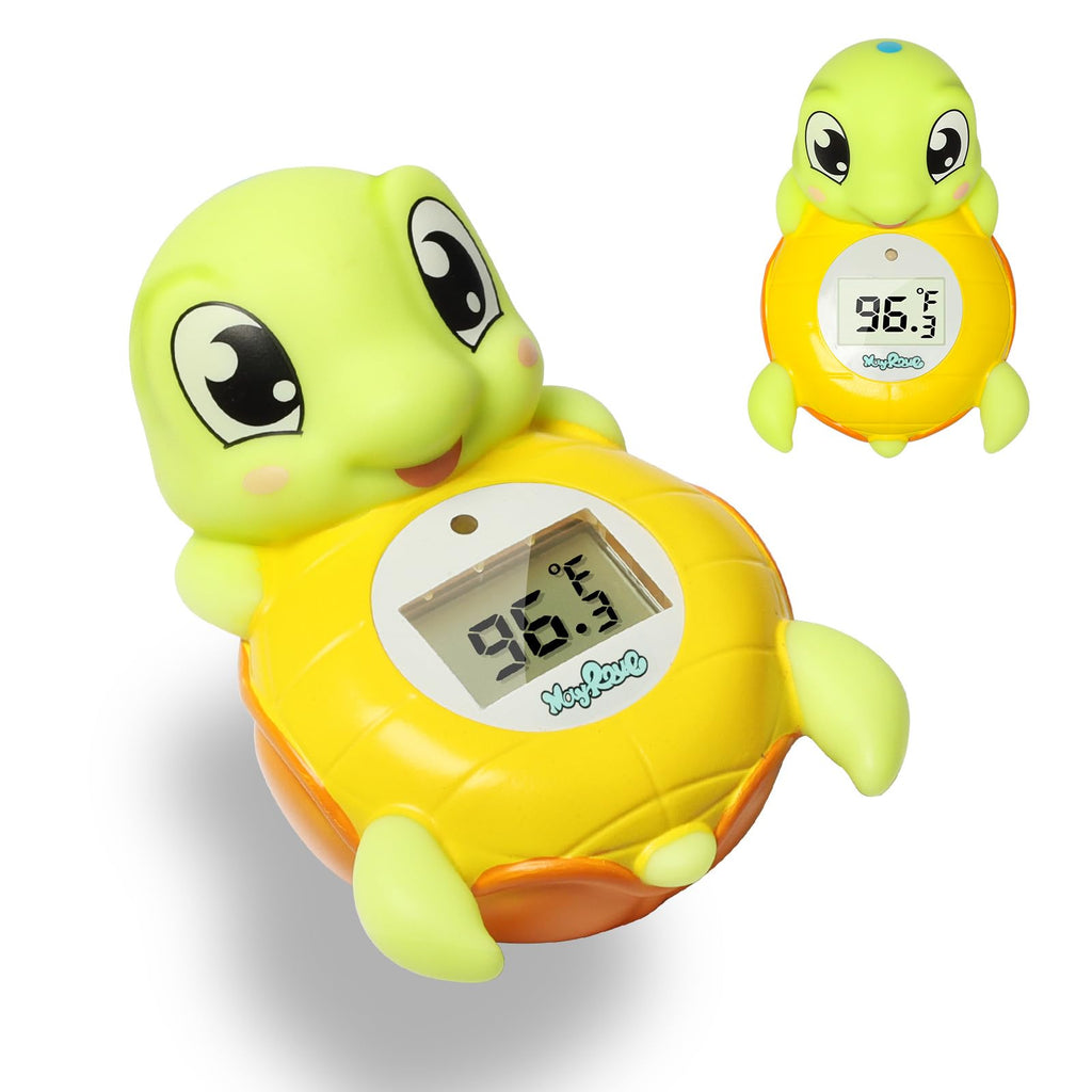 Sea Turtle Water Proof Baby Bath Thermometer Used for Infant Baby Bath - YELLOW AND GREEN