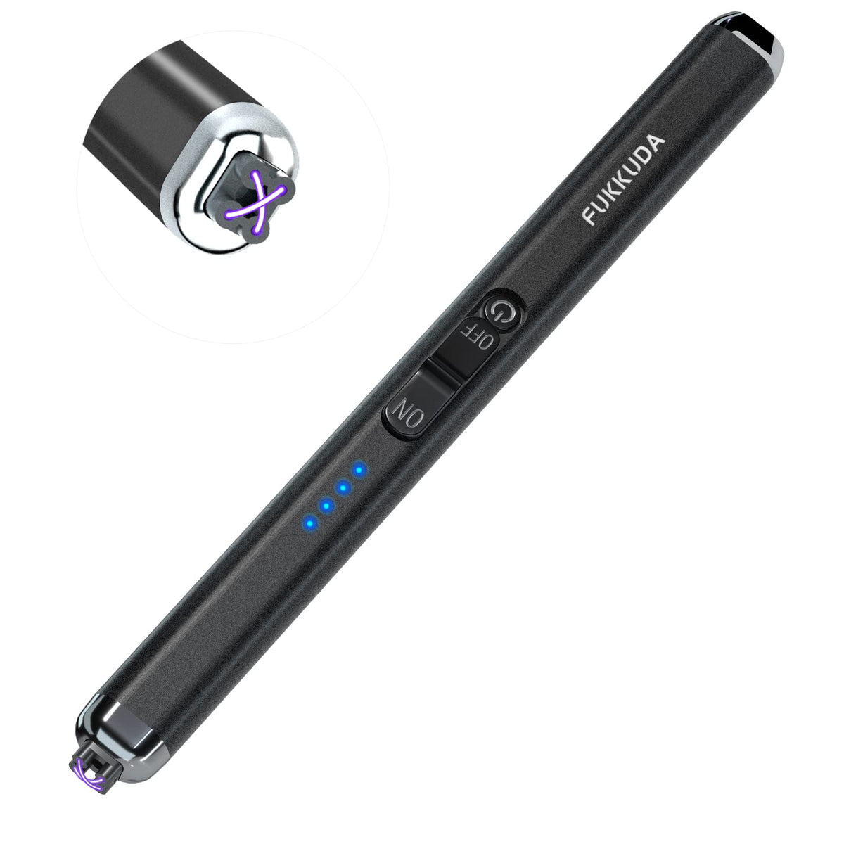 FUKKUDA Upgraded Dual Arc Electric Candle Lighter - USB Rechargeable, Windproof Flameless, Ideal Christmas Stocking