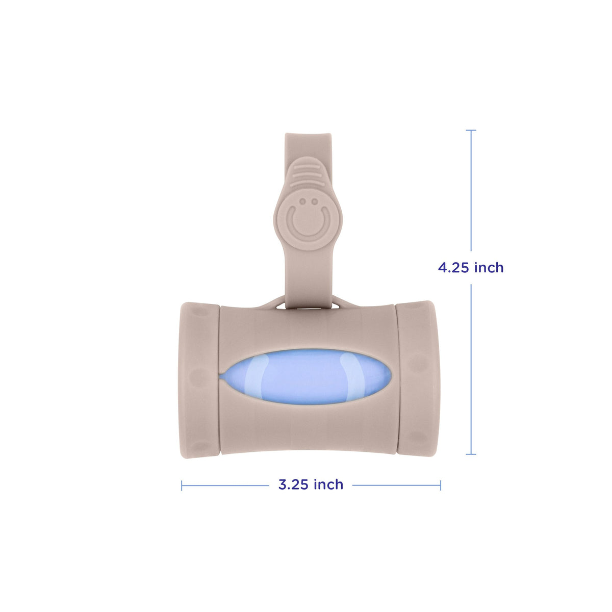 Ubbi Retractable Bag Dispenser for Diaper Bag - Taupe Bag Dispenser view 1
