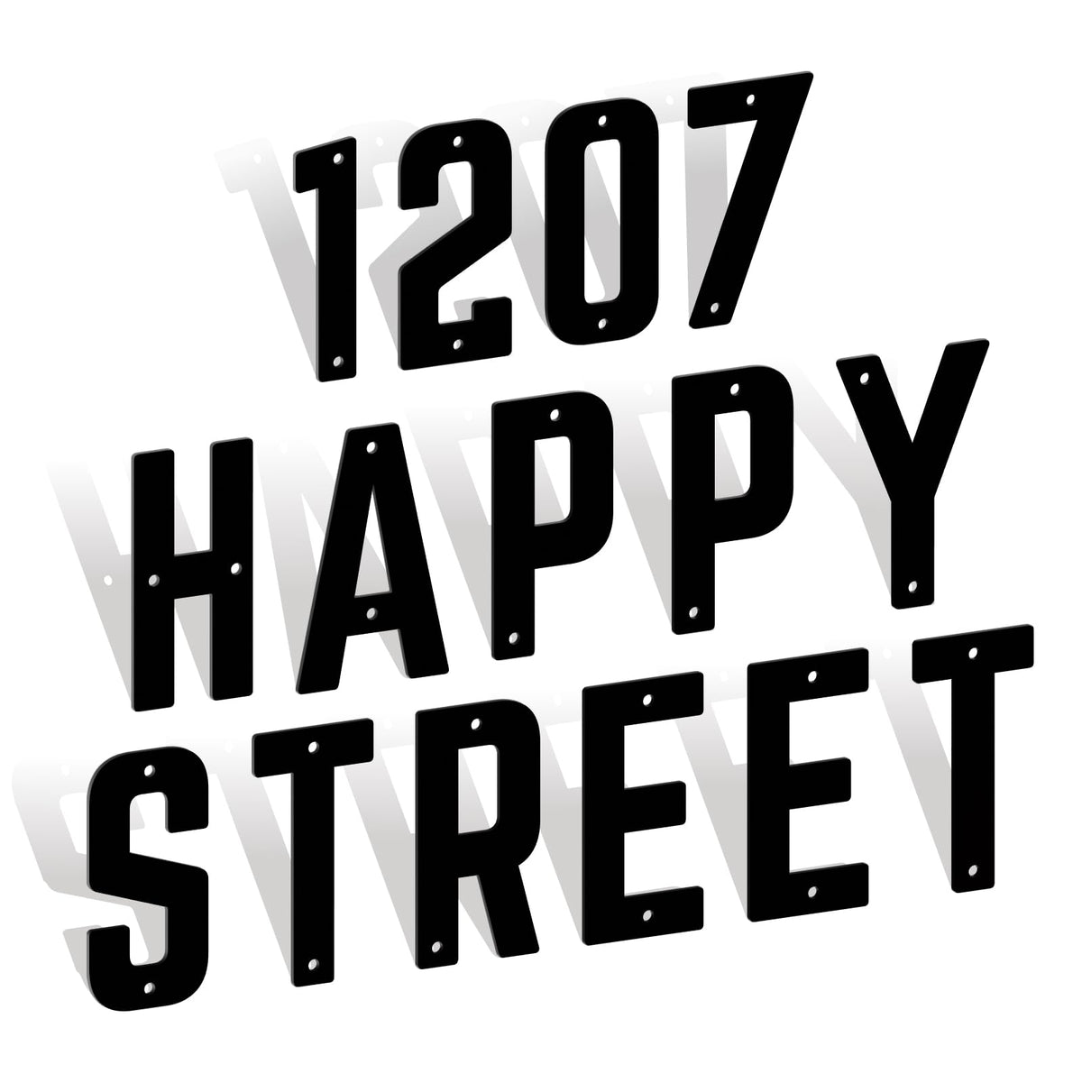 SpNo1-MS 28 Inch 5 PCS Custom Metal House Numbers, Metal Address Numbers, Modern Black House Number for Outside