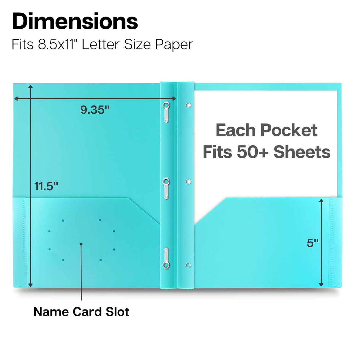 Dunwell Pocket Folders with Prongs