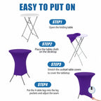 Lemict Cocktail Table Covers - Purple-32"x43" / 2 view 2