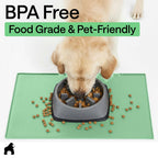 GORILLA GRIP 100% Waterproof Raised Edge BPA Free Silicone Pet Feeding Mat, Dog Cat Food Mats Contain Spills Protects