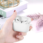 Lerobo for AirPod Pro Case, Soft Silicone Cover with Keychain - White view 5