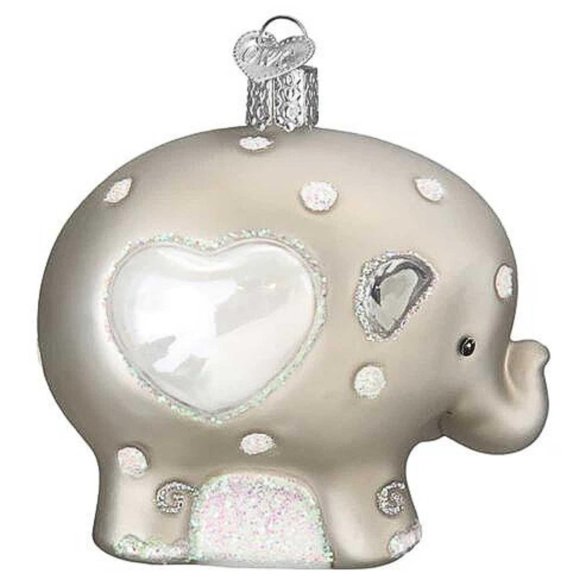 Old World Christmas Baby's 1st Elephant Glass Blown Ornament for Christmas Tree (additional view 1)