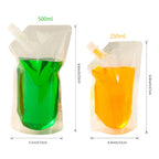 OHMAXHO Plastic Reusable Drink Pouches for Adults - A【8OZx4PCS+16OZx4PCS】 view 5