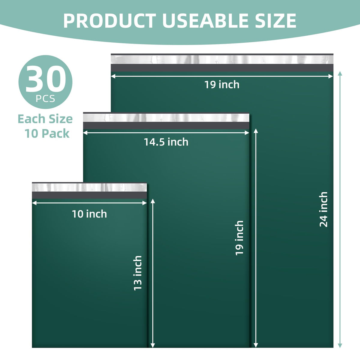 Famagic Poly Mailers Variety Pack - Ultramarine / 10x13" & 14.5x19" & 19x24" view 1