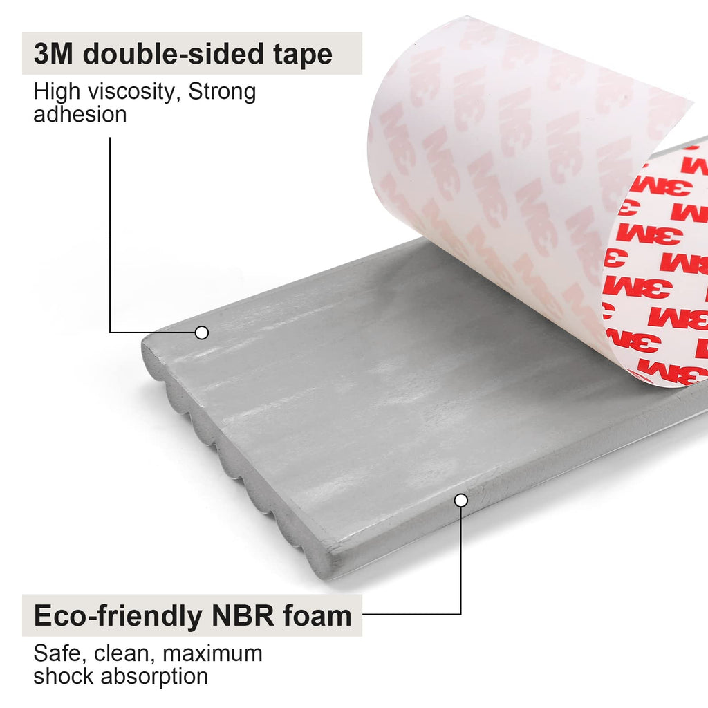 Dovesail Upgrade Baby Proofing Edge Guards 6.6ft Protector with 3M Adhesive Double Sided Tape - Gray - 16.4 Feet view 2