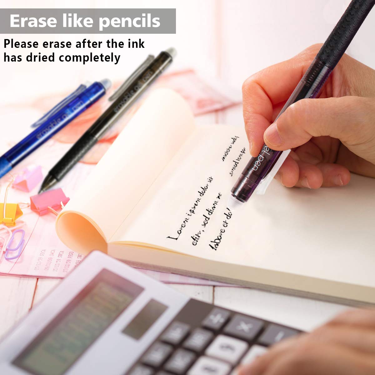 Lineon Erasable Gel Pens, 15 Pack