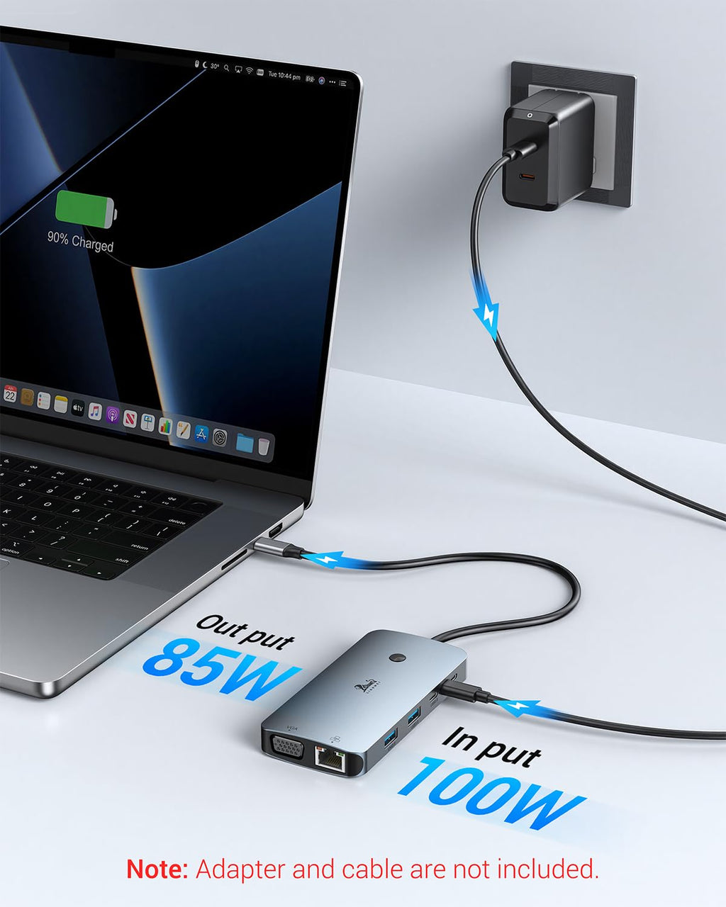 LIONWEI USB C Hub Docking Station Laptop - 9-in-1 (4 Monitor) view 4