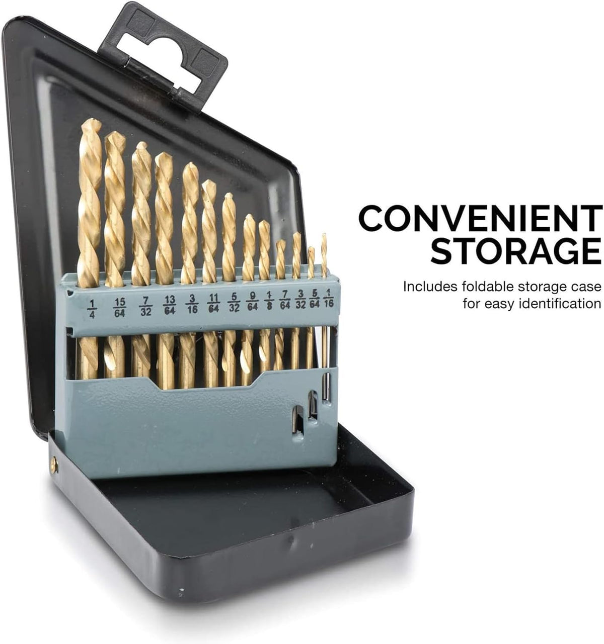 NEIKO 10038A Left-Hand Drill-Bit Set, High-Speed Steel Drills with Titanium Nitride (additional view 2)