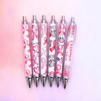 YJ PREMIUMS 6PC Ballpoint Pens - Breast Cancer Awareness view 3