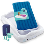 Hiccapop Inflatable Toddler Bed with Safety Bumpers, Kids Travel Bed, – Navy (HP-ITB)