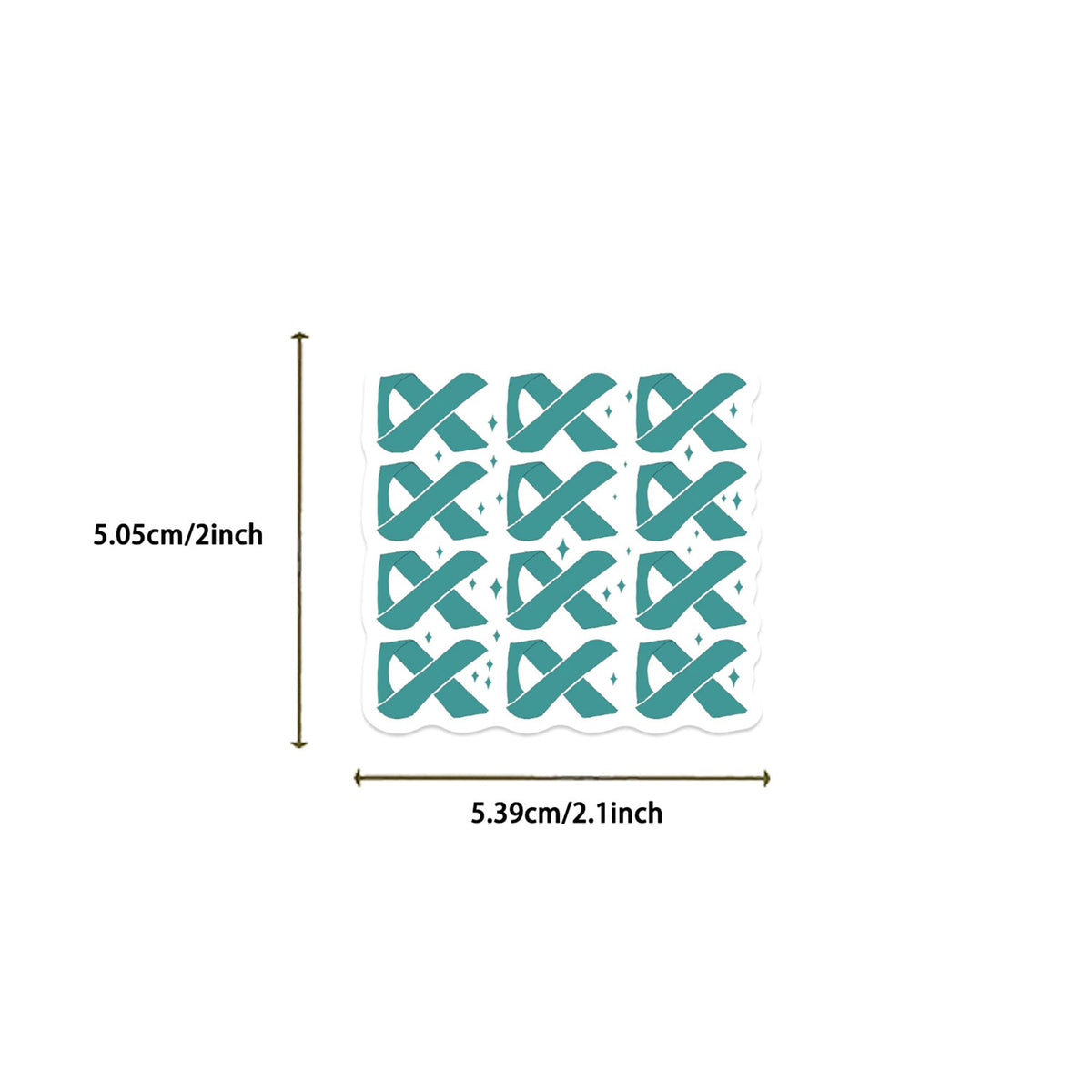 Love and Care Ovarian Cancer Patient Stickers,50PCs,Ovarian Cancer Festival Laptop Decals (additional view 4)