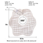 DOSMINE Organic Cotton Muslin Baby Bibs for Drooling & Teething - White view 1