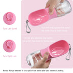 Cibaabo Dog Water Bottle Portable with Food Container & Filter for Travel