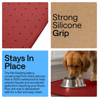 GORILLA GRIP Dog Food Mat, 100% Waterproof Silicone