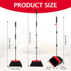 XXFLOWER Broom and Dustpan - Black Red view 1