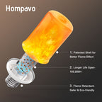 Hompavo 【Upgraded Flame Light Bulbs for Home Decor with Upside Down Effect (HPFLAB-US-FT) (Pack of 2)