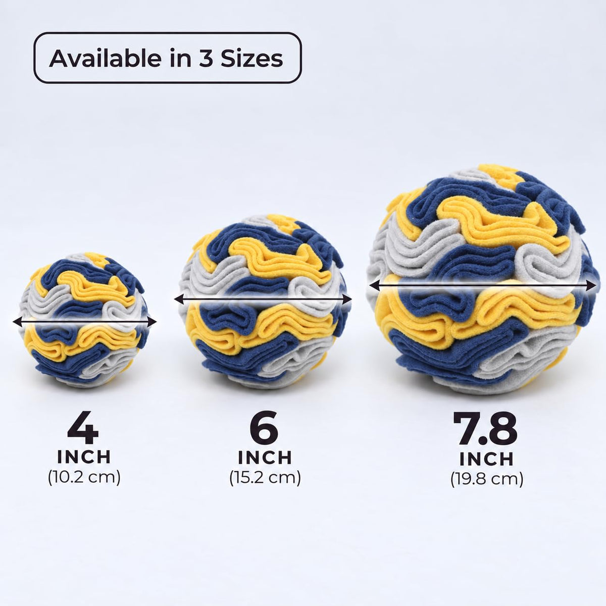 Adorepaw Snuffle Ball for Dogs - Navy&Yellow / Large view 5