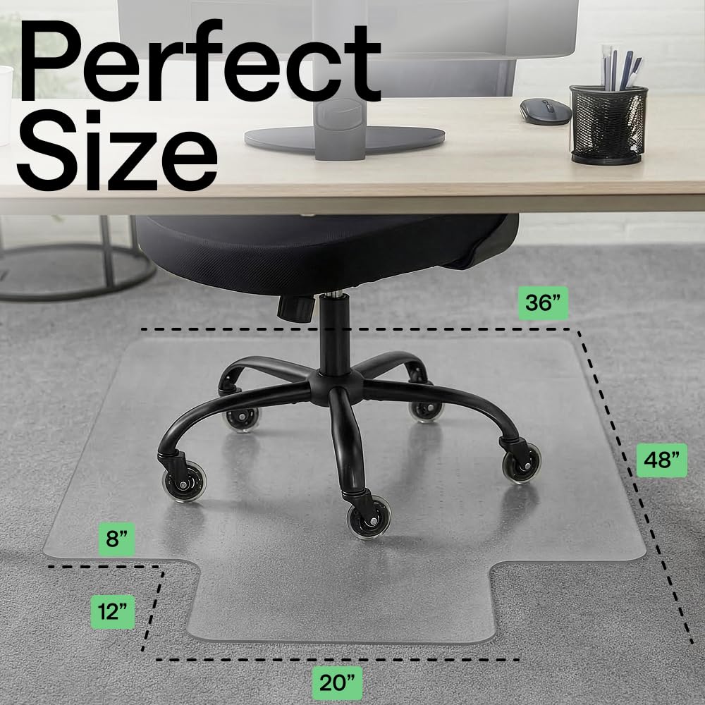 GORILLA GRIP Office Chair Mat for Carpet Floors, Heavy Duty