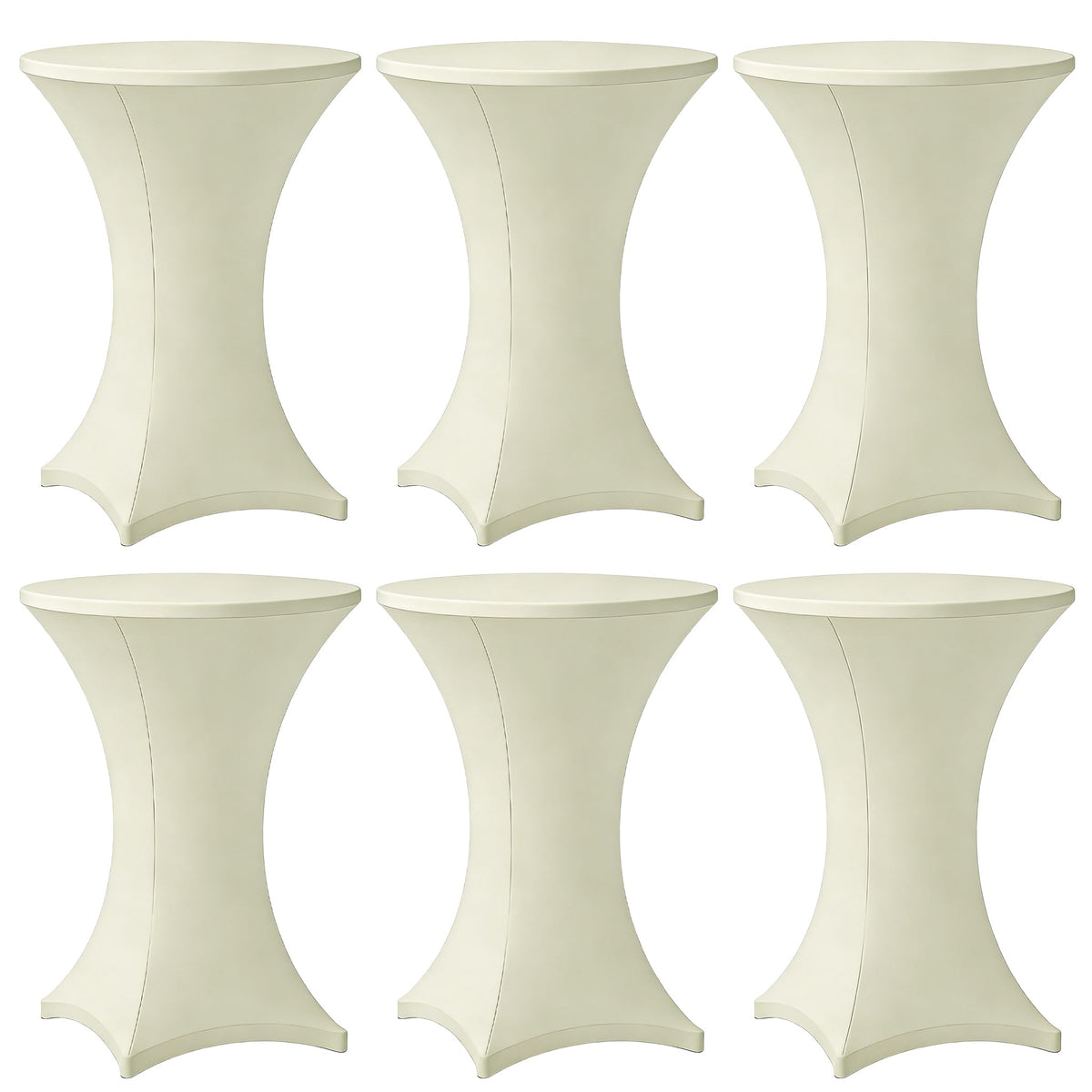 Lemict Cocktail Table Covers - Ivory-32"x43" / 6