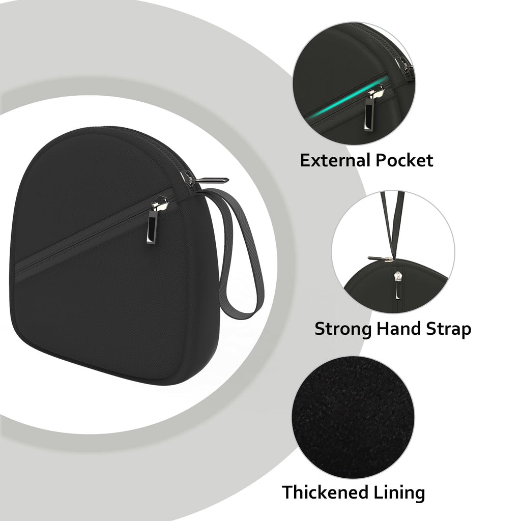 Headphone Case Compatible with JBL/Beats/Sony/BERIBES/SoundCore/TOZO/KVIDIO/JLab/Bose, Ultra-Thin Headphone Bag Travel Carrying Universal - Black view 6
