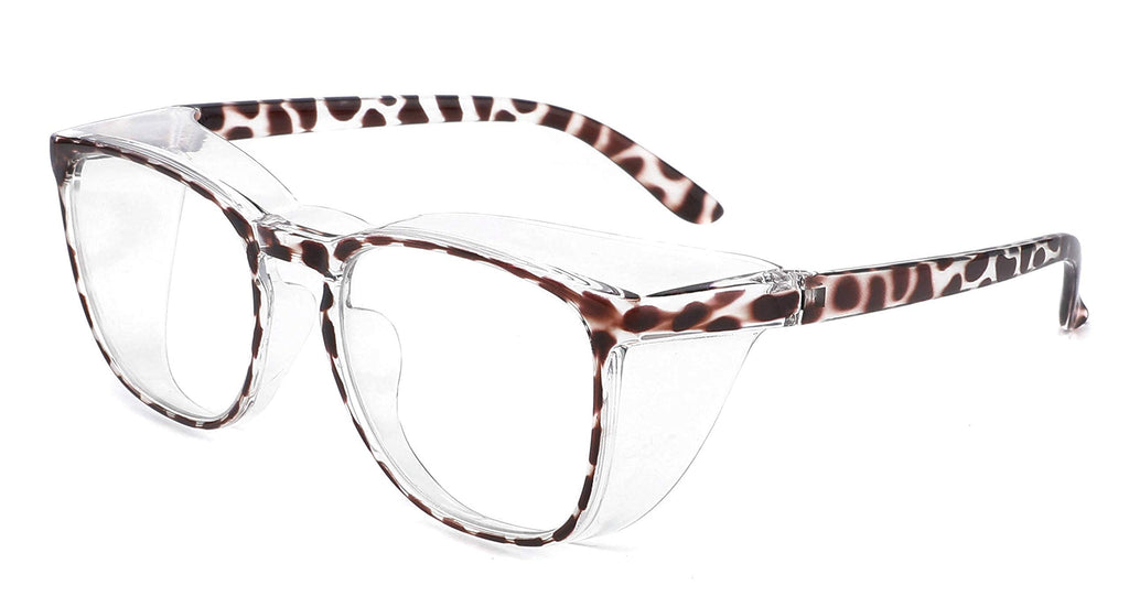 Alsenor Safety Glasses Anti Fog Goggles Protective Eyewear Blue Light Blocking Anti Dust UV Protection Glasses For Men Women - New-leopard view 2