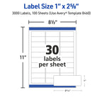Avery Easy Peel Printable Address Labels, Sure Feed Technology, 1" x 2-5/8" Customizable (additional view 6)