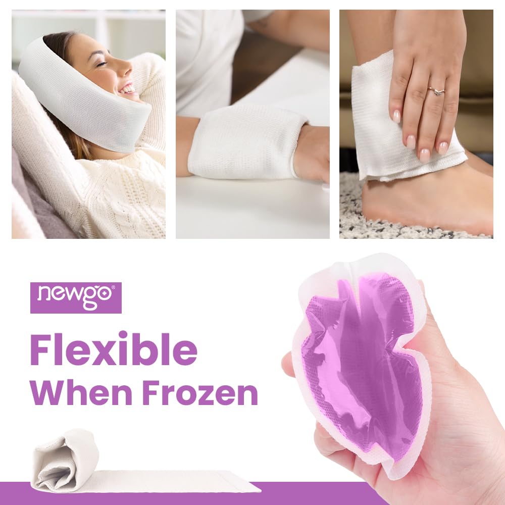 NEWGO Small Ice Packs for Injuries - Purple - 6 Pack view 5