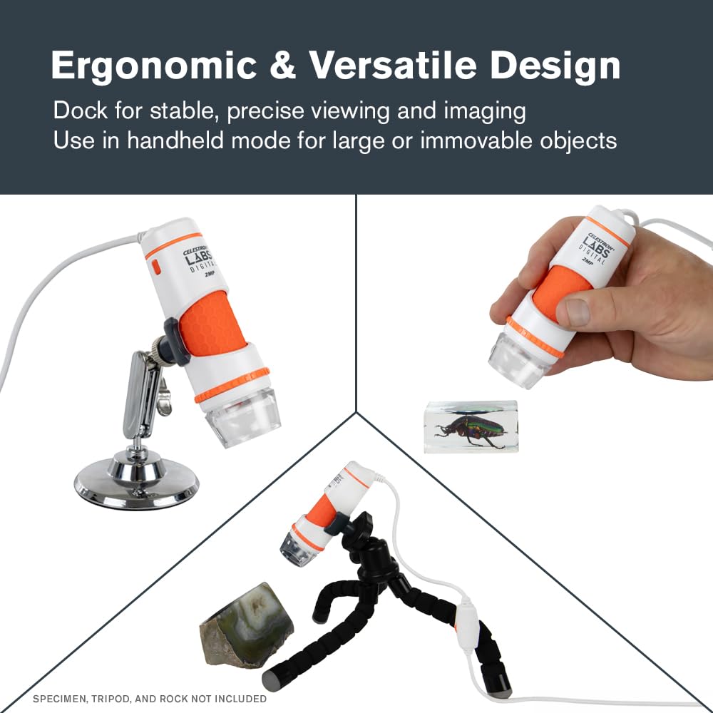 Celestron Labs Digital 2MP Handheld Microscope for Live PC ViewingLearning (additional view 3)