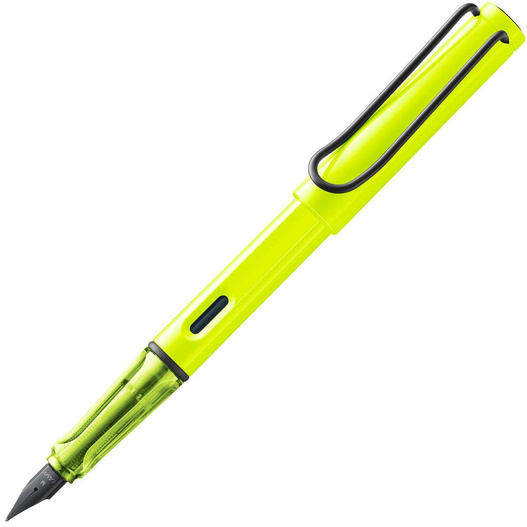Lamy Fountain Pen with ergonomic grip & polished steel nib - neonyellow / Extra Fine Nib