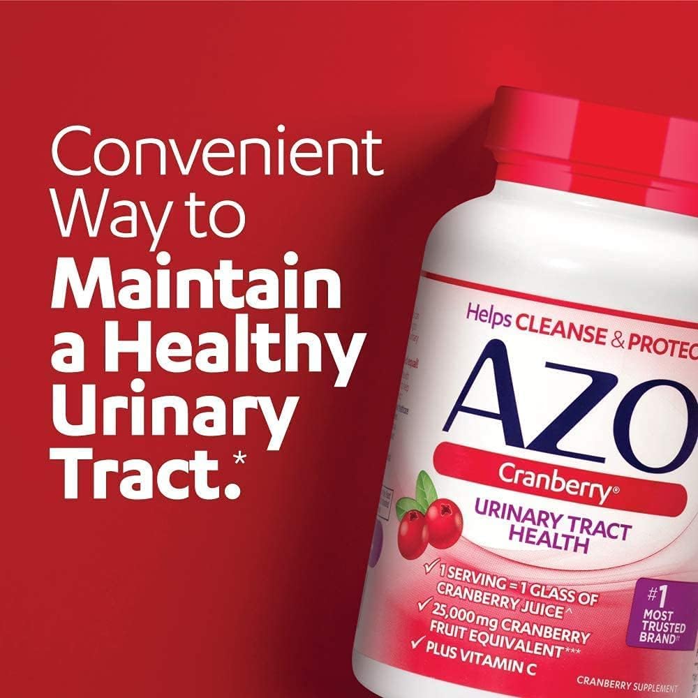 AZO Cranberry Urinary Tract Health Dietary Supplement, 1 Serving = 1 Glass of Cranberry (additional view 1)