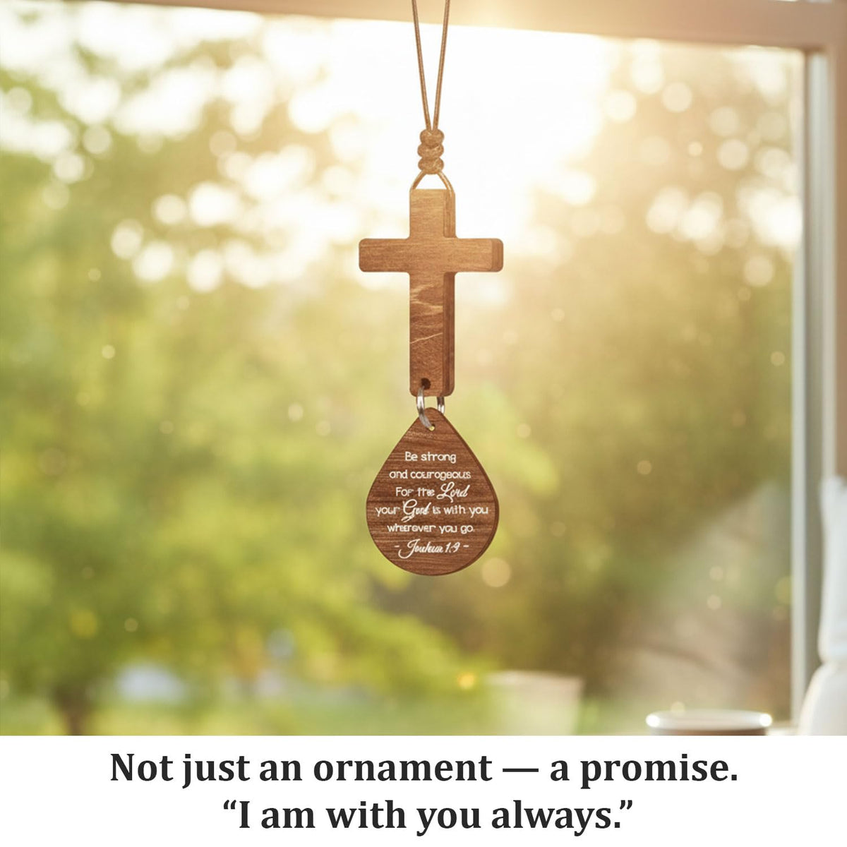Cross for Car Mirror Hanging Christian Gifts for Men