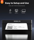 Rongta Bluetooth Shipping Label Printer, Wireless 4x6 Thermal Label Printer for Shipping Packages, Support Phones (Pack of 50)